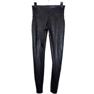 Spanx Large Black Faux Leather Ankle, Skinny Pants, Leggings in ECU